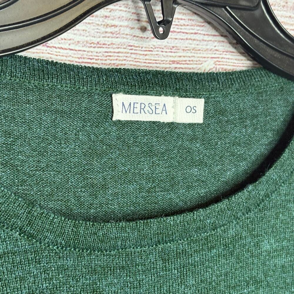 Mersea The Amour Alpine Clover Striped Heart Patch Pullover Sweater One Size - Picture 8 of 13